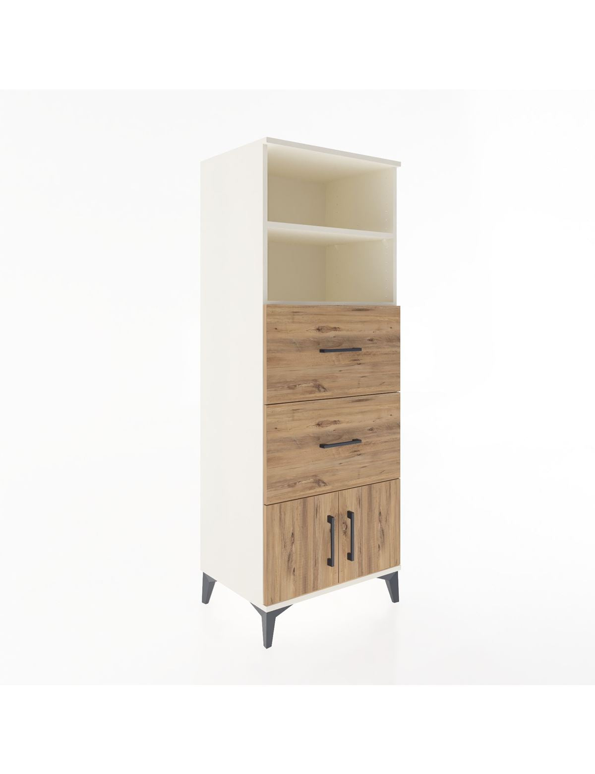 Hyperion Dolap 2 Raflı 2 Çekmeceli 2 Kapaklı 60x44x163 Aytaşı-Çam