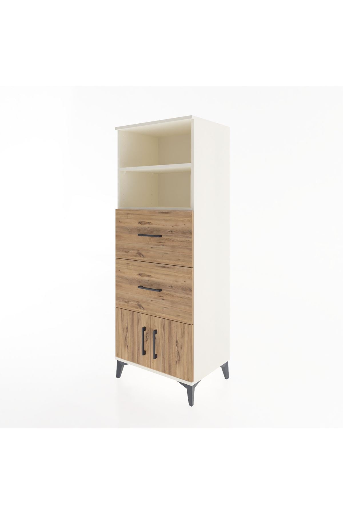 Hyperion Dolap 2 Raflı 2 Çekmeceli 2 Kapaklı 60x44x163 Aytaşı-Çam