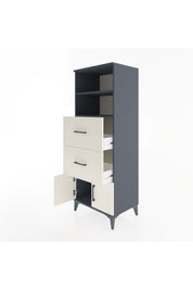 Hyperion Dolap 2 Raflı 2 Çekmeceli 2 Kapaklı 60x44x163 Antrasit-Aytaşı