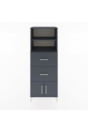 Hyperion Dolap 2 Raflı 2 Çekmeceli 2 Kapaklı 60x44x163 Antrasit-Antrasit