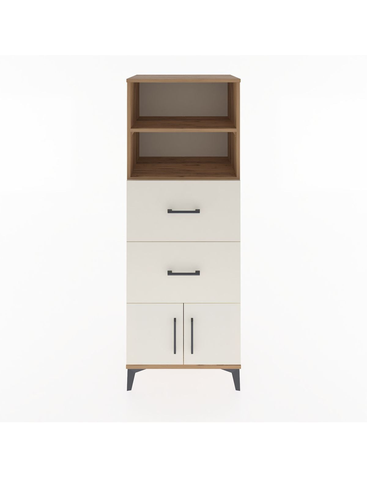 Hyperion Dolap 2 Raflı 2 Çekmeceli 2 Kapaklı 60x44x163 Çam-Aytaşı