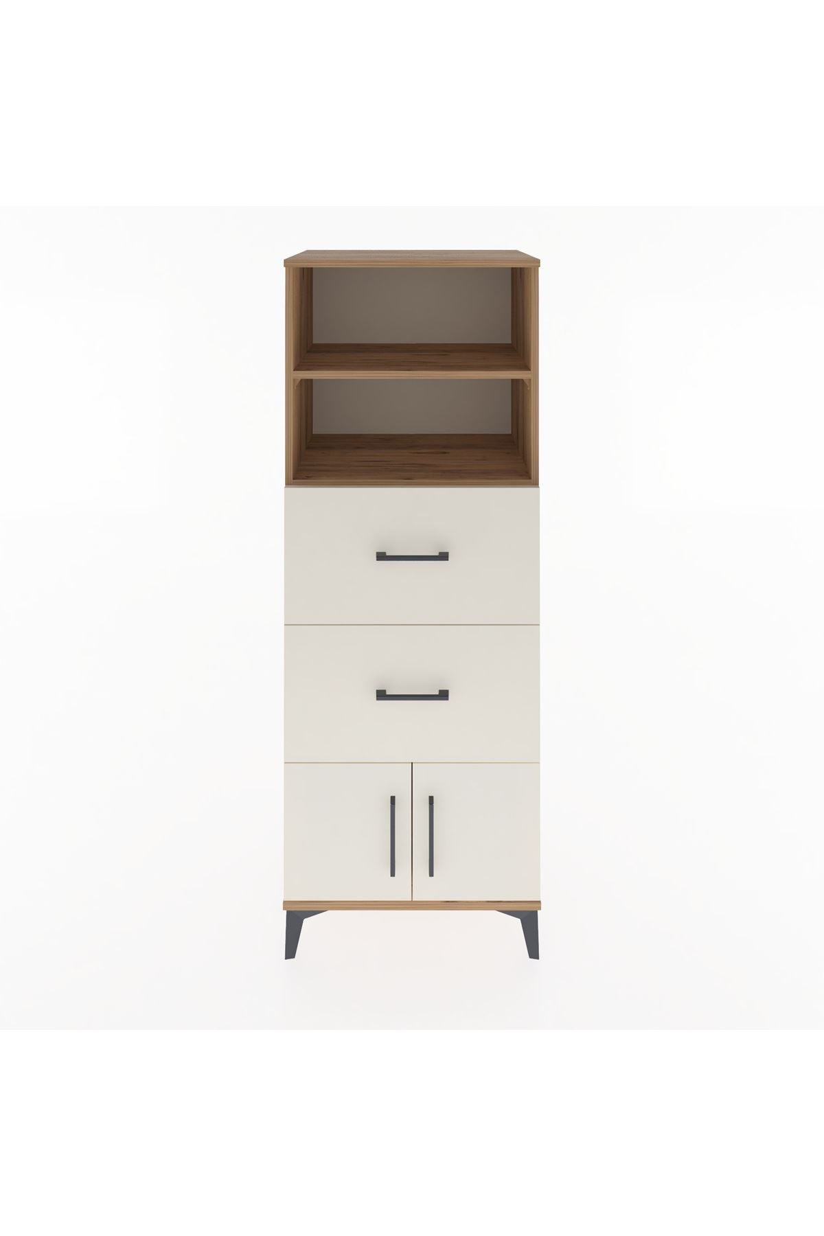 Hyperion Dolap 2 Raflı 2 Çekmeceli 2 Kapaklı 60x44x163 Çam-Aytaşı