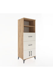 Hyperion Dolap 2 Raflı 2 Çekmeceli 2 Kapaklı 60x44x163 Çam-Aytaşı