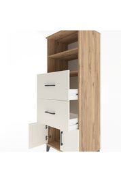 Hyperion Dolap 2 Raflı 2 Çekmeceli 2 Kapaklı 60x44x163 Çam-Aytaşı