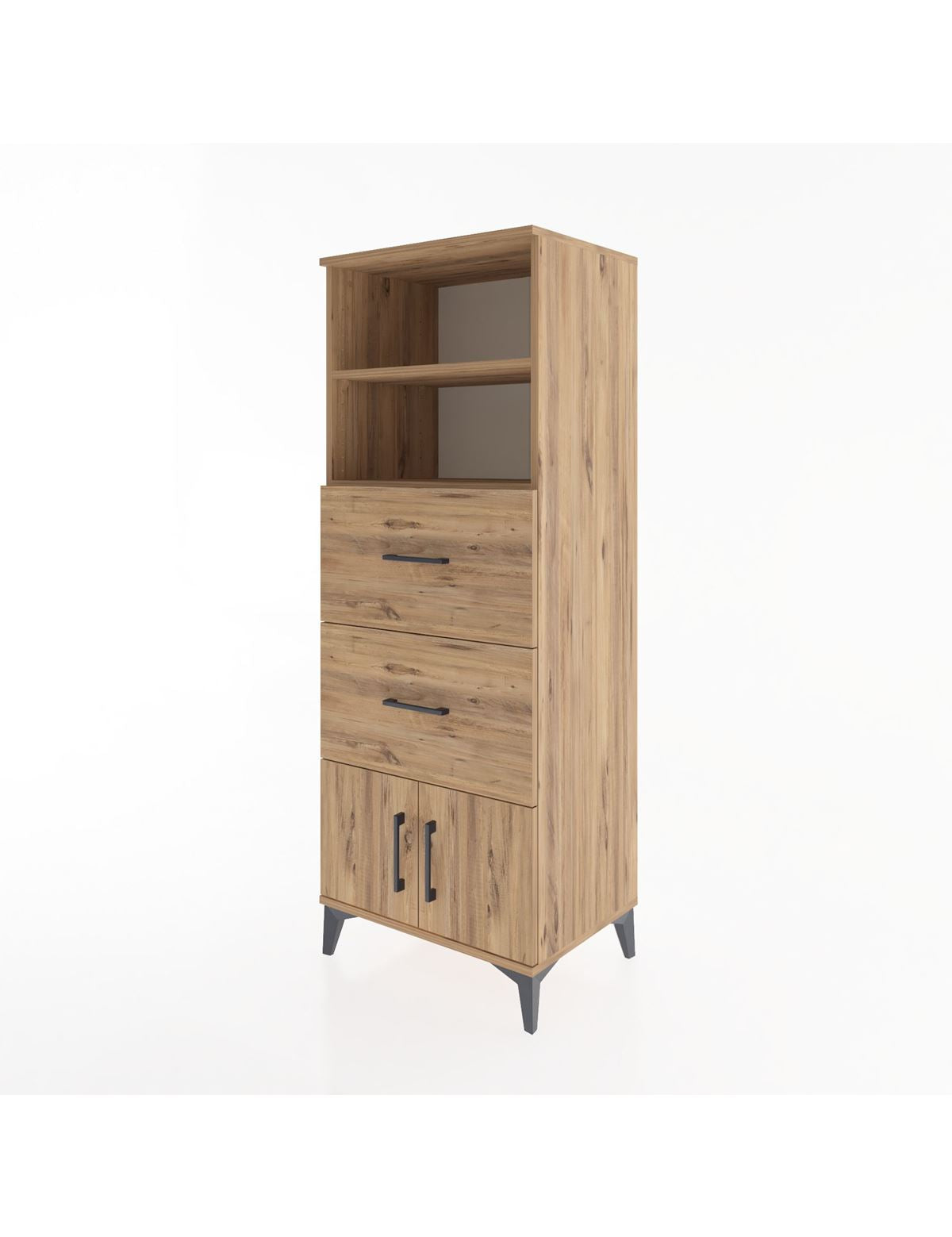 Hyperion Dolap 2 Raflı 2 Çekmeceli 2 Kapaklı 60x44x163 - S53M074V9B