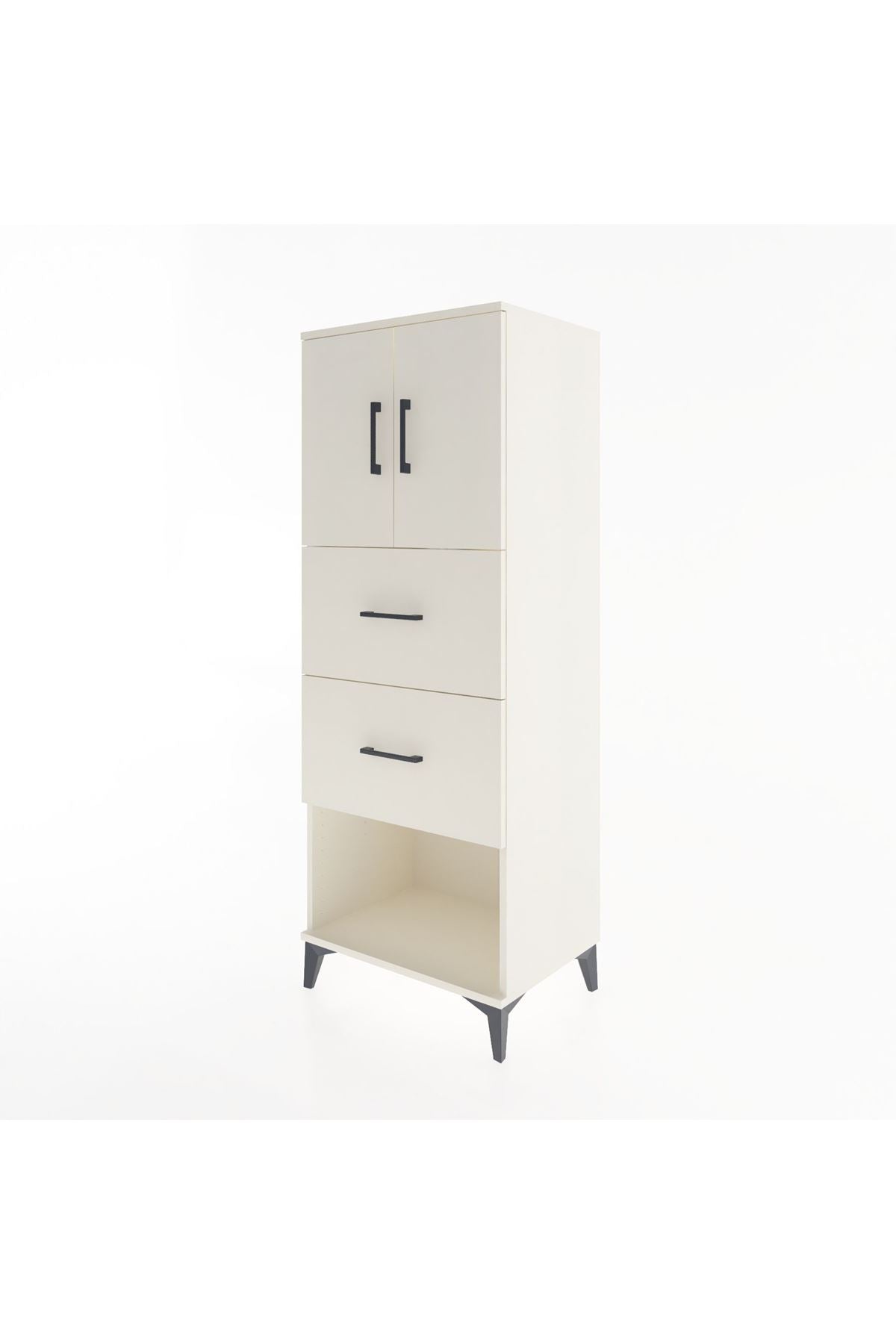 Hyperion Dolap 2 Raflı 2 Çekmeceli 2 Kapaklı 60x44x163 Aytaşı-Aytaşı