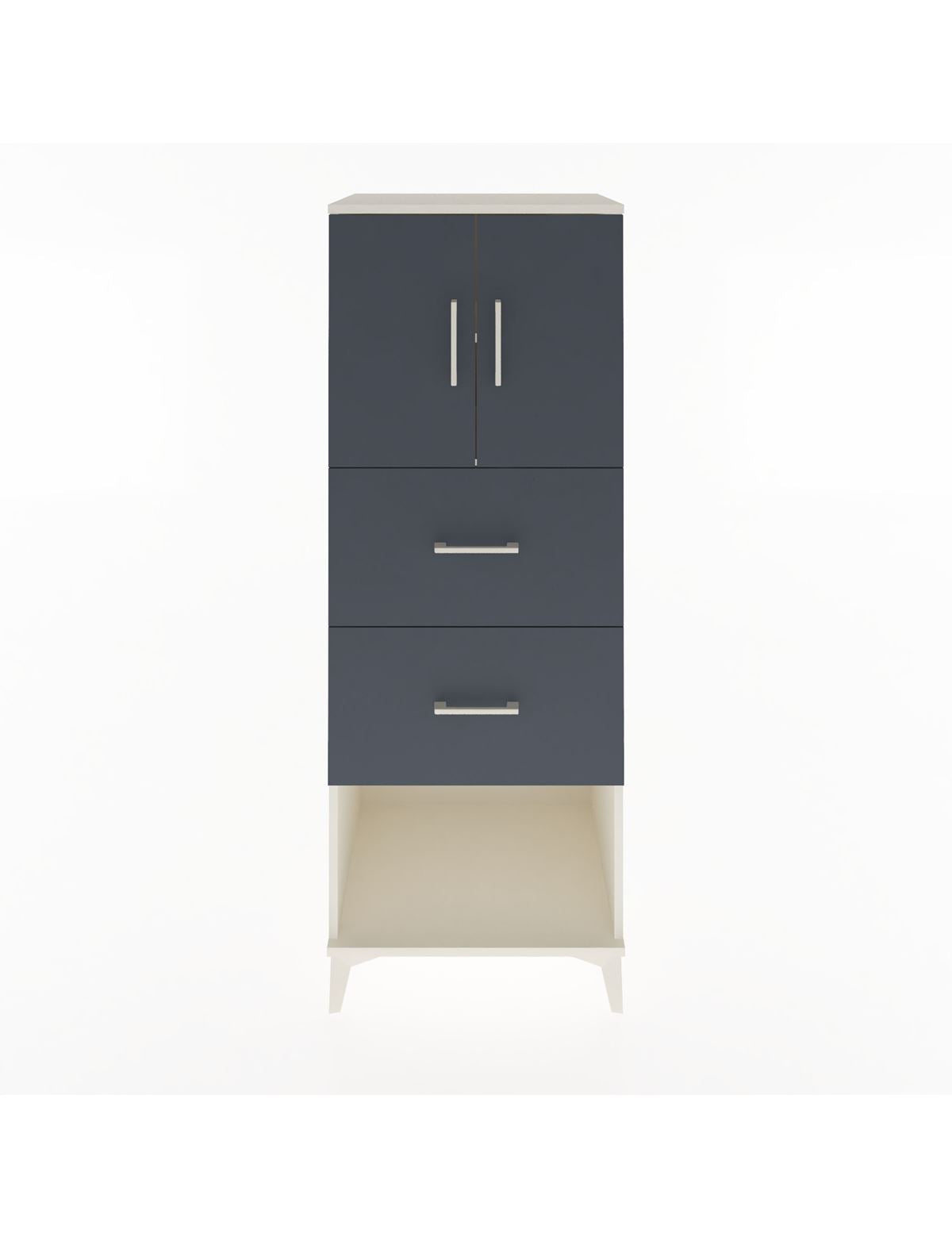 Hyperion Dolap 2 Raflı 2 Çekmeceli 2 Kapaklı 60x44x163 Aytaşı-Antrasit