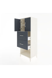 Hyperion Dolap 2 Raflı 2 Çekmeceli 2 Kapaklı 60x44x163 Aytaşı-Antrasit