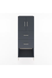 Hyperion Dolap 2 Raflı 2 Çekmeceli 2 Kapaklı 60x44x163 Antrasit-Antrasit