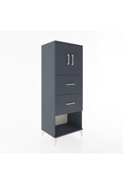 Hyperion Dolap 2 Raflı 2 Çekmeceli 2 Kapaklı 60x44x163 Antrasit-Antrasit