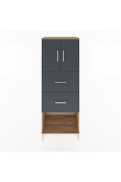 Hyperion Dolap 2 Raflı 2 Çekmeceli 2 Kapaklı 60x44x163 Çam-Antrasit