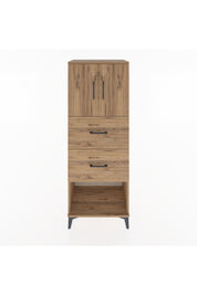 Hyperion Dolap 2 Raflı 2 Çekmeceli 2 Kapaklı 60x44x163 Çam-Çam