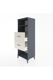 Hyperion Dolap 2 Raflı 2 Çekmeceli 60x44x163 Antrasit-Aytaşı