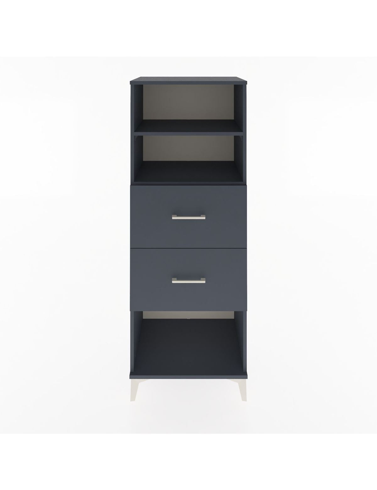 Hyperion Dolap 2 Raflı 2 Çekmeceli 60x44x163 Antrasit-Antrasit