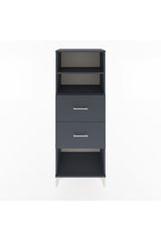 Hyperion Dolap 2 Raflı 2 Çekmeceli 60x44x163 Antrasit-Antrasit