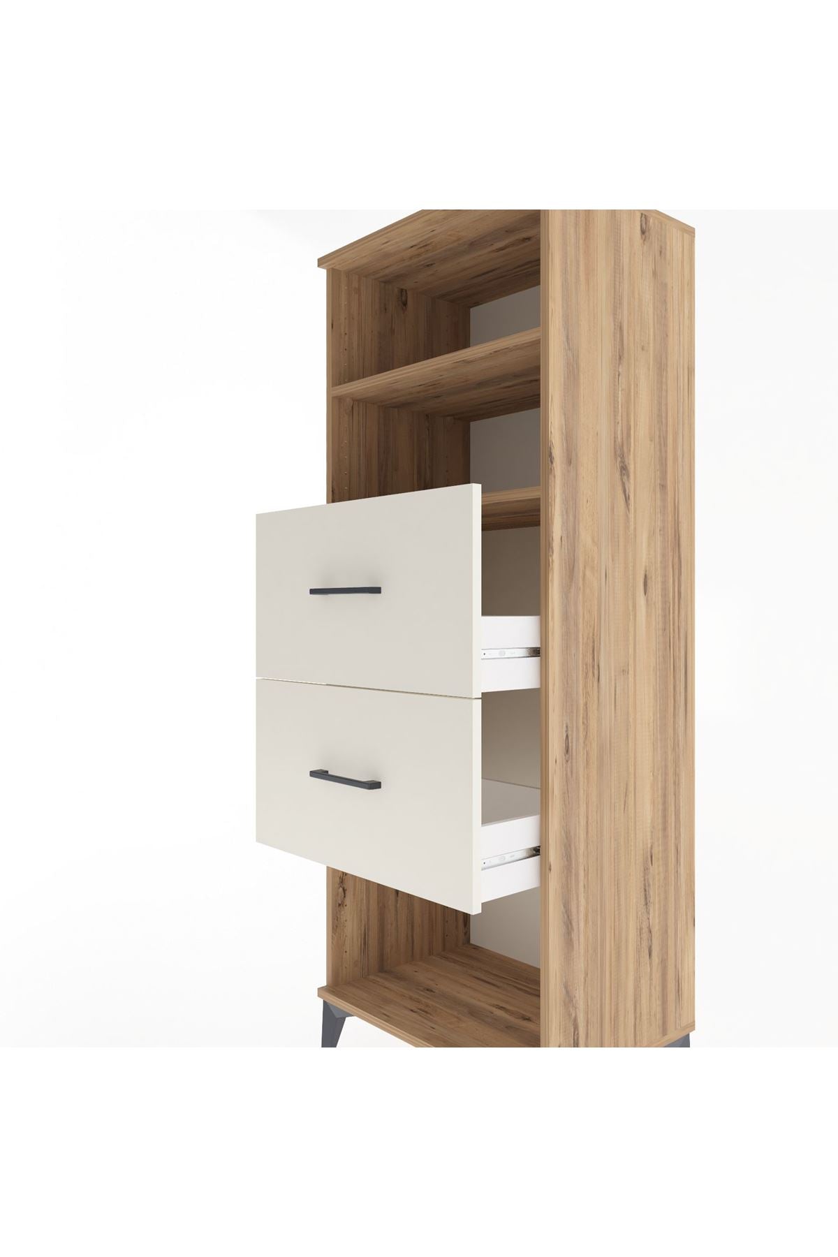 Hyperion Dolap 2 Raflı 2 Çekmeceli 60x44x163 Çam-Aytaşı
