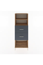 Hyperion Dolap 2 Raflı 2 Çekmeceli 60x44x163 Çam-Antrasit