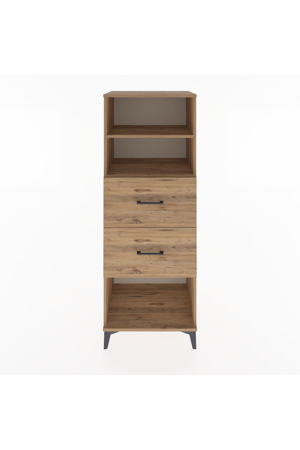 Hyperion Dolap 2 Raflı 2 Çekmeceli 60x44x163 Çam-Çam