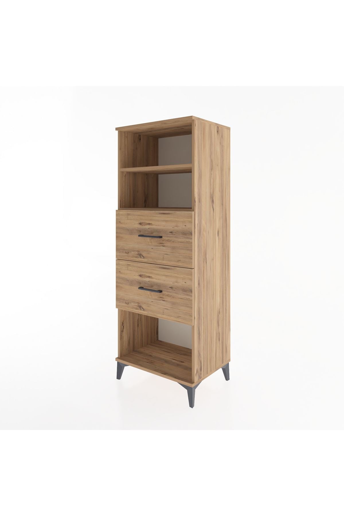 Hyperion Dolap 2 Raflı 2 Çekmeceli 60x44x163 Çam-Çam