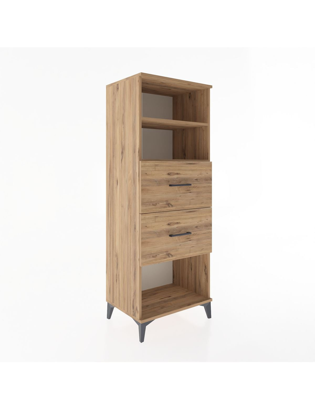 Hyperion Dolap 2 Raflı 2 Çekmeceli 60x44x163 Çam-Çam