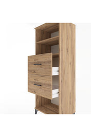 Hyperion Dolap 2 Raflı 2 Çekmeceli 60x44x163 Çam-Çam