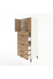 Hyperion Dolap 2 Raflı 4 Çekmeceli 2 Kapaklı 60x44x163 Aytaşı-Çam