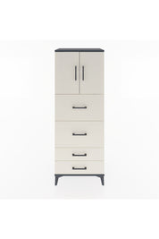 Hyperion Dolap 2 Raflı 4 Çekmeceli 2 Kapaklı 60x44x163 Antrasit-Aytaşı