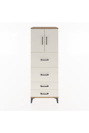 Hyperion Dolap 2 Raflı 4 Çekmeceli 2 Kapaklı 60x44x163 Çam-Aytaşı