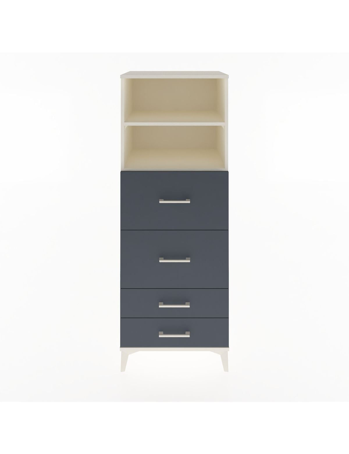 Hyperion Dolap 2 Raflı 4 Çekmeceli 60x44x163 Aytaşı-Antrasit