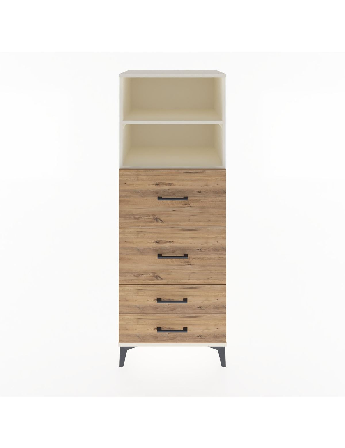 Hyperion Dolap 2 Raflı 4 Çekmeceli 60x44x163 Aytaşı-Çam