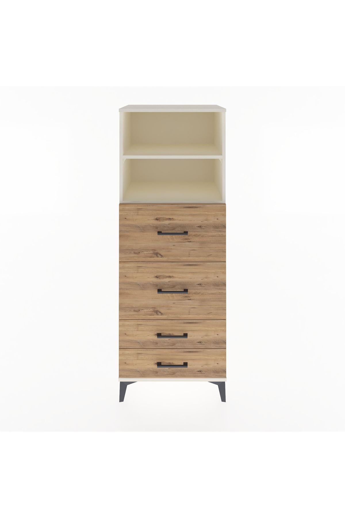 Hyperion Dolap 2 Raflı 4 Çekmeceli 60x44x163 Aytaşı-Çam