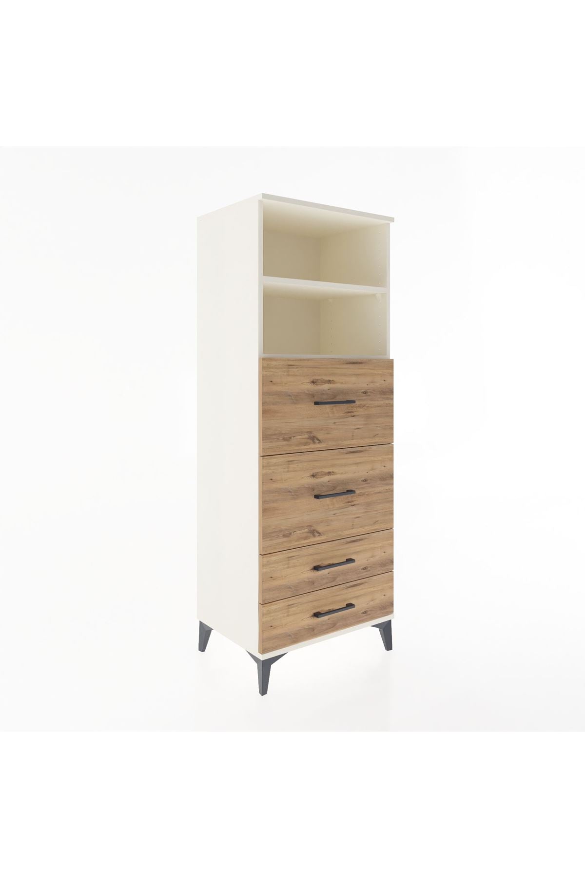 Hyperion Dolap 2 Raflı 4 Çekmeceli 60x44x163 Aytaşı-Çam