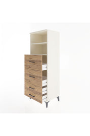 Hyperion Dolap 2 Raflı 4 Çekmeceli 60x44x163 Aytaşı-Çam