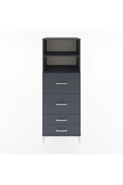 Hyperion Dolap 2 Raflı 4 Çekmeceli 60x44x163 Antrasit-Antrasit