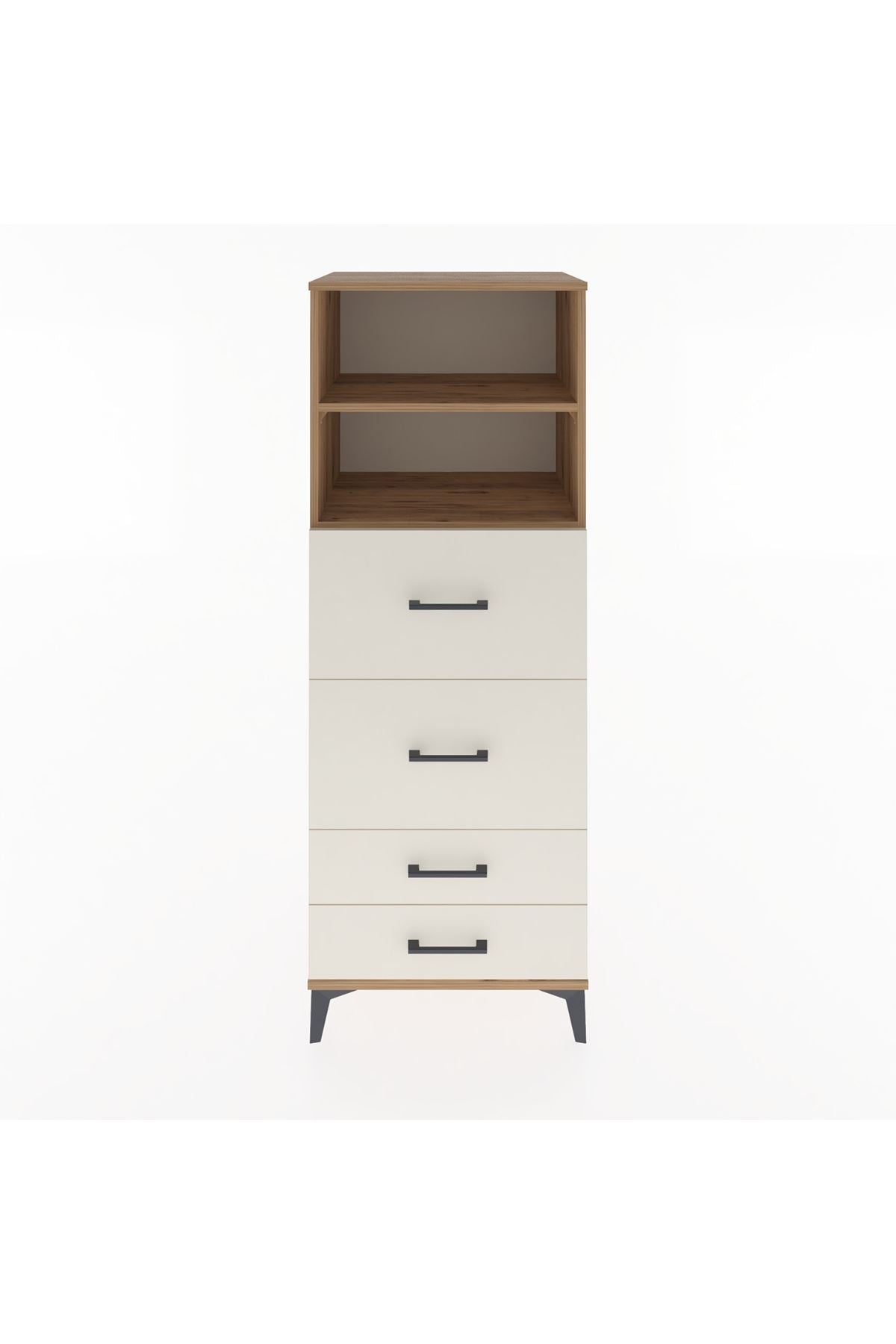 Hyperion Dolap 2 Raflı 4 Çekmeceli 60x44x163 Çam-Aytaşı