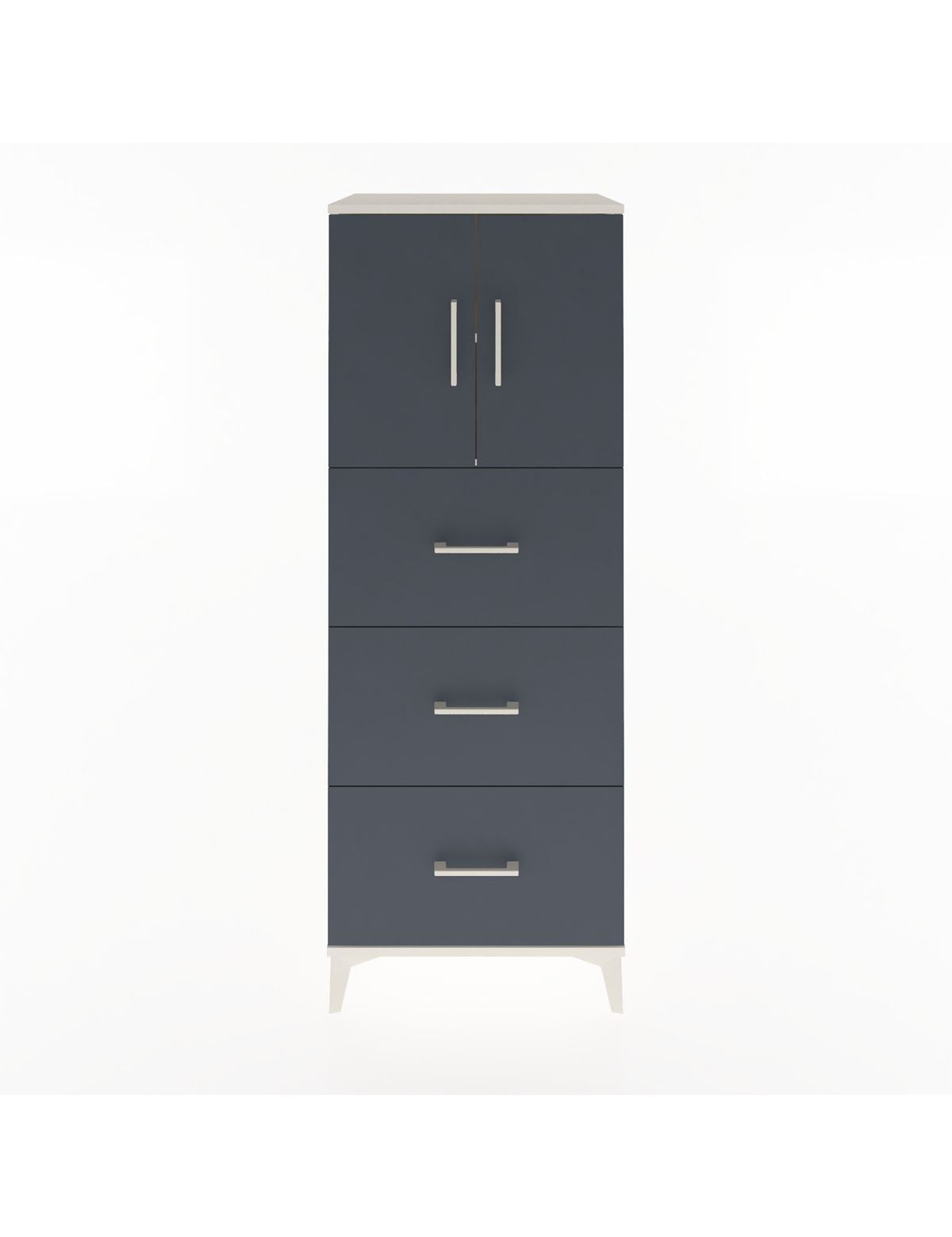 Hyperion Dolap 2 Raflı 3 Çekmeceli 2 Kapaklı 60x44x163 Aytaşı-Antrasit