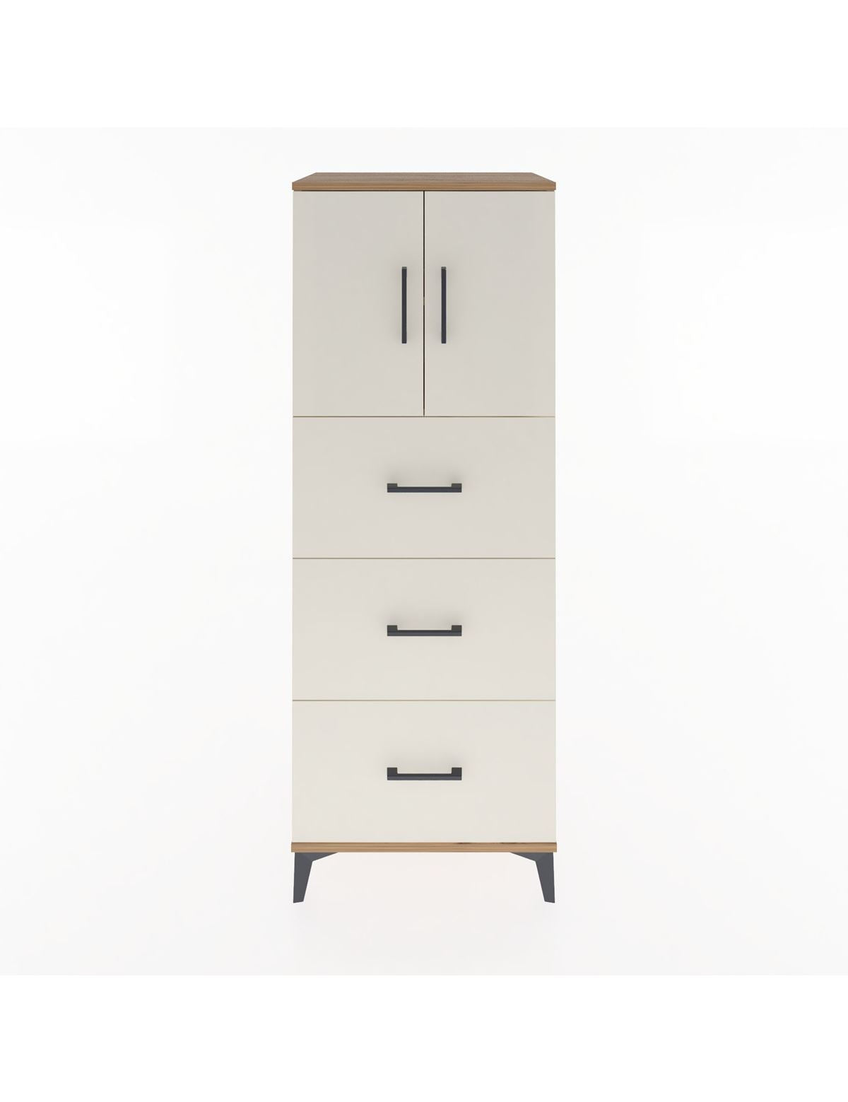 Hyperion Dolap 2 Raflı 3 Çekmeceli 2 Kapaklı 60x44x163 Çam-Aytaşı