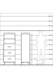 Hyperion Dolap 2 Raflı 3 Çekmeceli 60x44x163 Aytaşı-Aytaşı