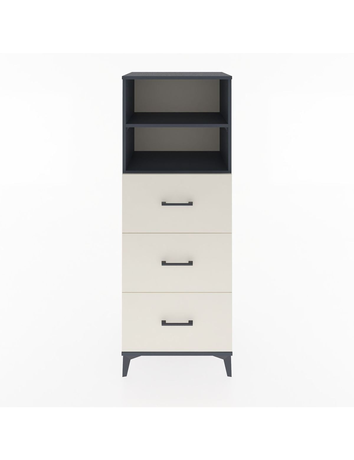 Hyperion Dolap 2 Raflı 3 Çekmeceli 60x44x163 Antrasit-Aytaşı