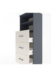 Hyperion Dolap 2 Raflı 3 Çekmeceli 60x44x163 Antrasit-Aytaşı