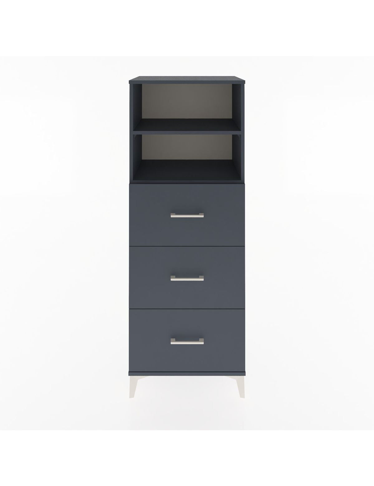 Hyperion Dolap 2 Raflı 3 Çekmeceli 60x44x163 Antrasit-Antrasit