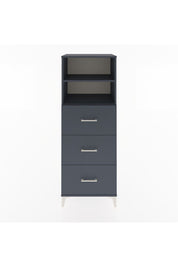 Hyperion Dolap 2 Raflı 3 Çekmeceli 60x44x163 Antrasit-Antrasit