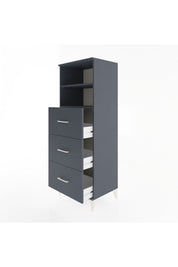 Hyperion Dolap 2 Raflı 3 Çekmeceli 60x44x163 Antrasit-Antrasit