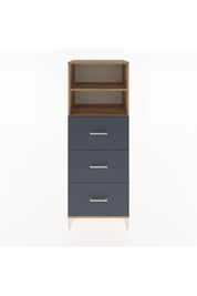 Hyperion Dolap 2 Raflı 3 Çekmeceli 60x44x163 Çam-Antrasit