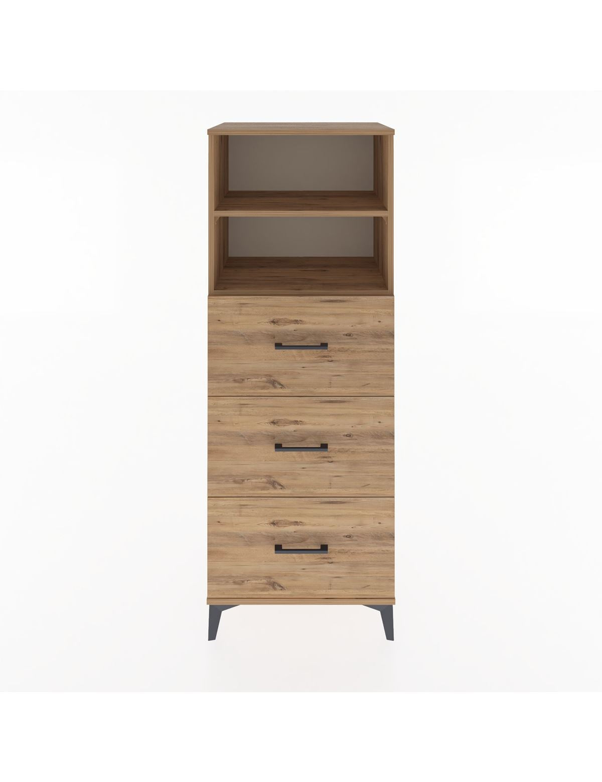 Hyperion Dolap 2 Raflı 3 Çekmeceli 60x44x163 Çam-Çam