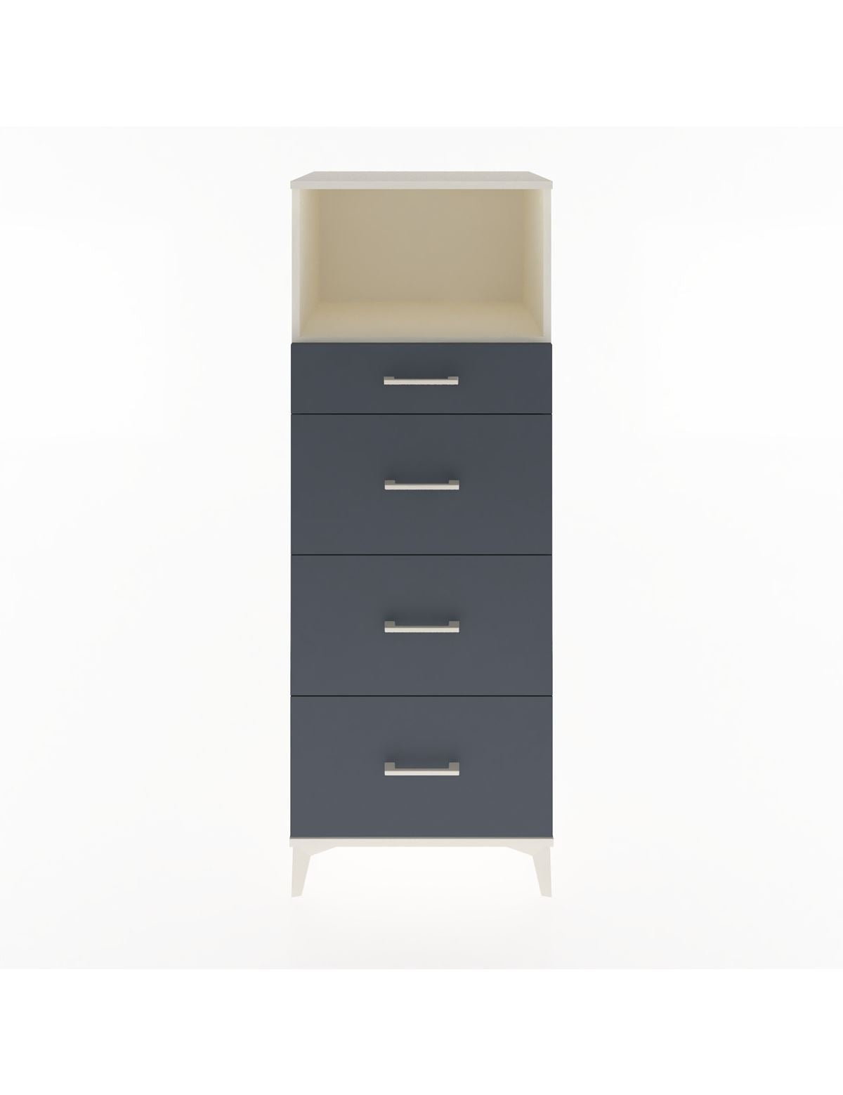 Hyperion Dolap Tek Raflı 4 Çekmeceli 60x44x163 Aytaşı-Antrasit