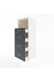 Hyperion Dolap Tek Raflı 4 Çekmeceli 60x44x163 Aytaşı-Antrasit