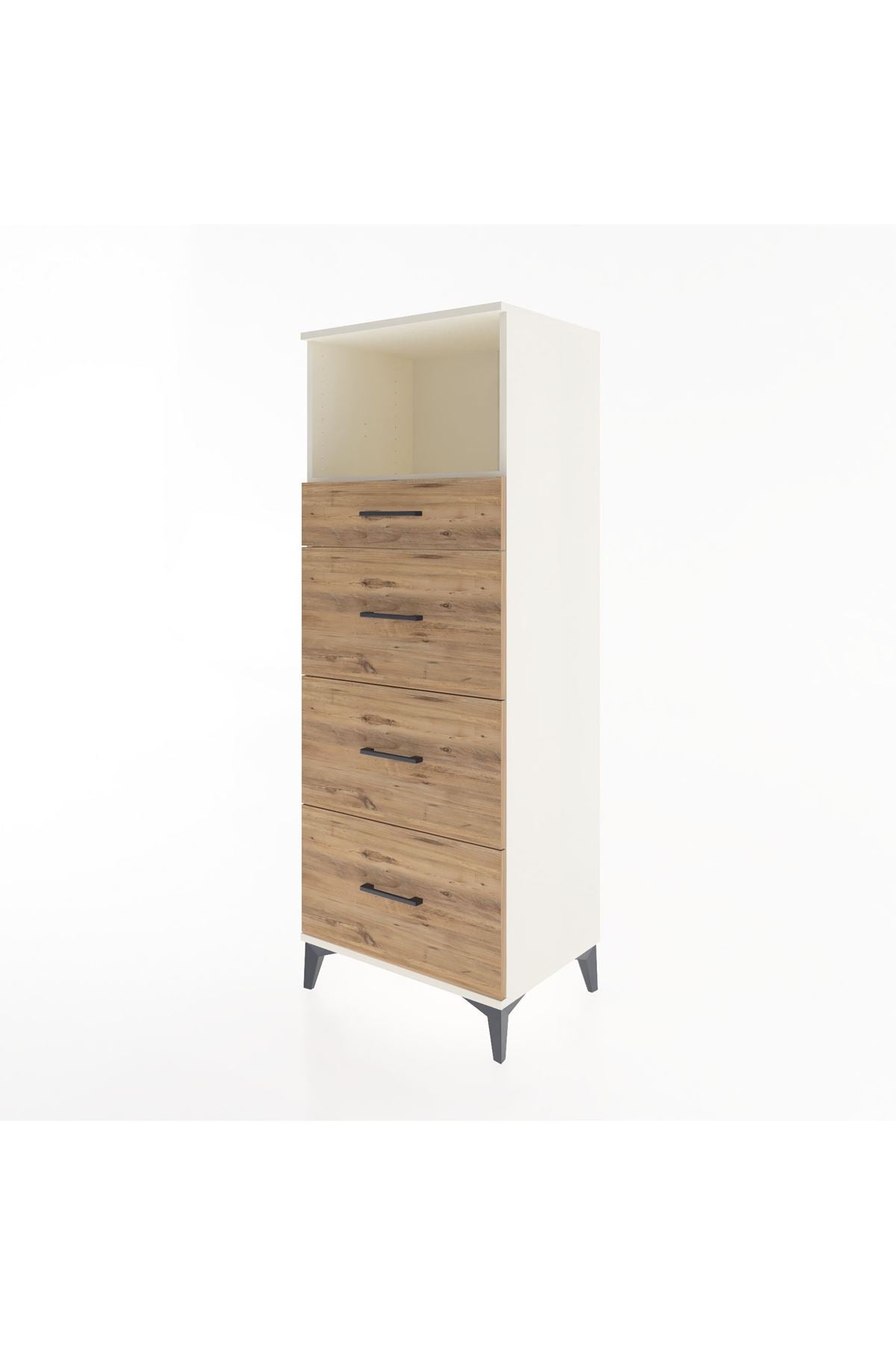 Hyperion Dolap Tek Raflı 4 Çekmeceli 60x44x163 Aytaşı-Çam