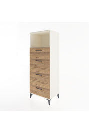 Hyperion Dolap Tek Raflı 4 Çekmeceli 60x44x163 Aytaşı-Çam