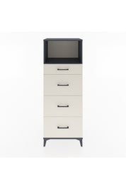 Hyperion Dolap Tek Raflı 4 Çekmeceli 60x44x163 Antrasit-Aytaşı